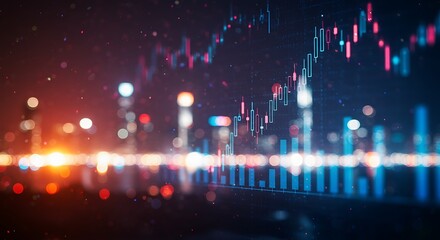 Fototapeta premium Analyzing Global Market Trends and Economic Indicators for Strategic Investment Decisions