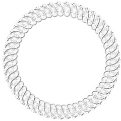 White round vintage vector frame on a white background. svg