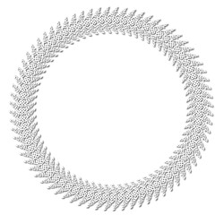 White round vintage vector frame on a white background. svg