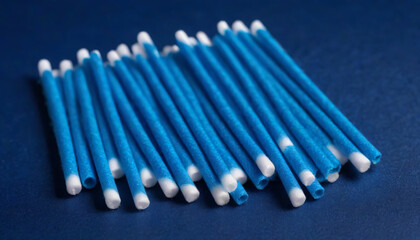 blue cotton swabs