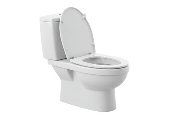 Isolated toilet with the lid open for hygiene or plumbing design. High-quality rendering.