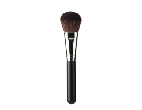 Professional makeup brush for powder application isolated on transparent background