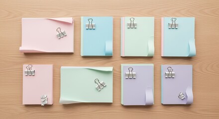 Pastel Sticky Notes Organization Set.