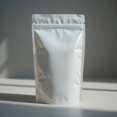 Clean White Stand-Up Pouch Mockup | Minimalist Packaging Template