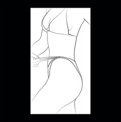 Woman bikini vector image