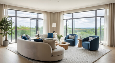 Luxury Apartment Living Comfortable Furniture and Stunning Views