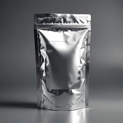 Metallic Foil Stand-Up Pouch Mockup | Modern Food, Coffee & Product Packaging Design