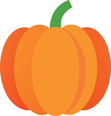 Stylized Orange Pumpkin Vector for Fall and Holiday Themes