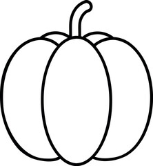 Hand Drawn Black and White Pumpkin Illustration
