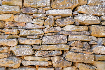 wall is made of old masonry