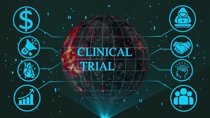 Global Clinical Trial Research Development Healthcare Innovation Medical Science Technology Network Data Analysis Investment Funding Collaboration Human Resources Brainstorming Marketing Strategy - Powered by Adobe