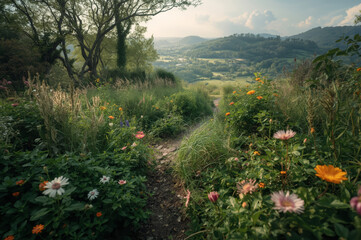 Fototapeta premium meadow with flowers