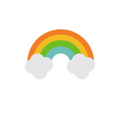 rainbow and clouds design