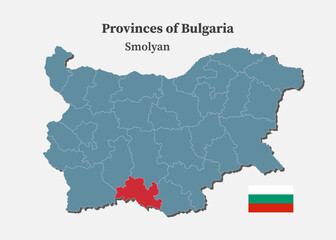 Vector map of Bulgaria - Smolyan Province