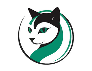 Obraz premium Cat Head Vector Art, Intricate Powerful and Ready for Print or Web, Sharp Details. Strong Identity. Timeless Design, Symbolize Strength 