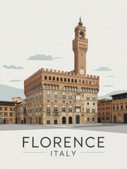 Obraz premium Vintage Travel Poster of Florence Italy 