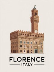 Obraz premium Vintage Travel Poster of Florence Italy 