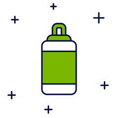 Filled outline Punching bag icon isolated on white background. Vector