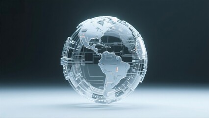 earth globe on black background,Sci - fi Globe Representation