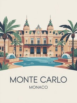 Vintage Travel Poster of Monte Carlo
