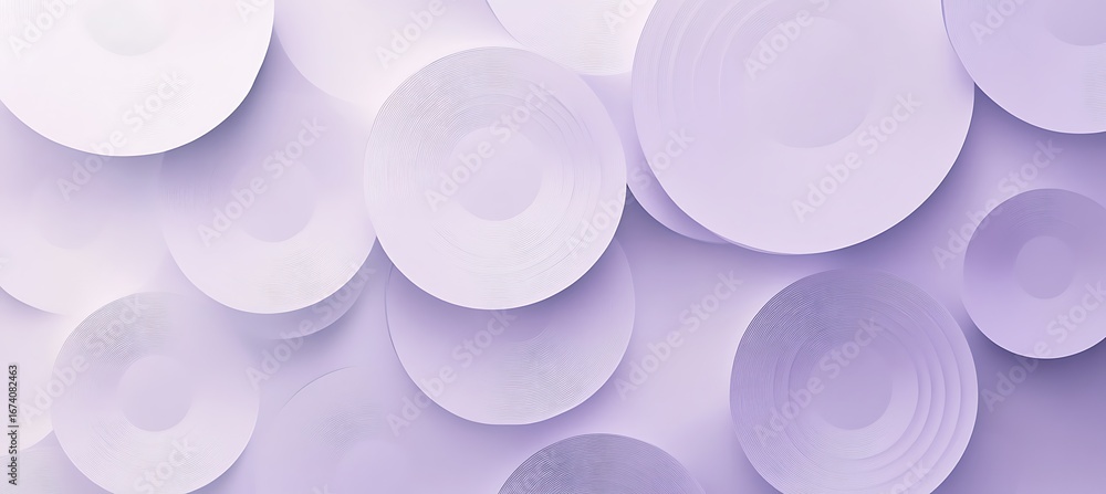 Poster abstract circles design in light purple tones for graphic design and creative projects background im