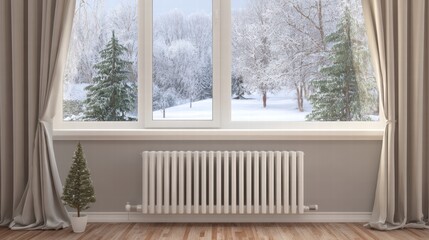 Visual metaphor for rising home energy costs and winter heating expenses