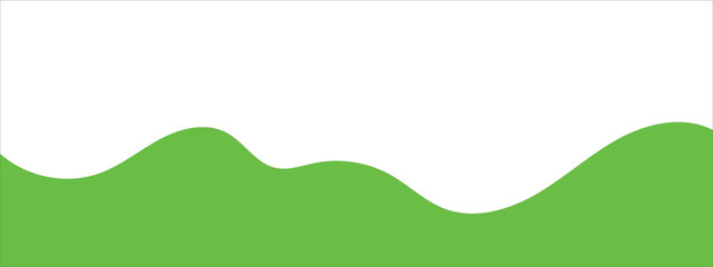 Abstract Green Wave Pattern Against White Background