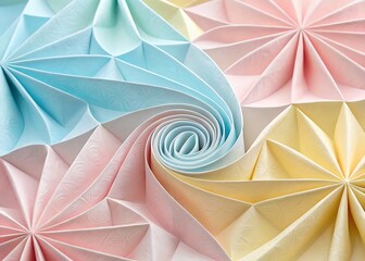 Abstract Origami Folded Paper Texture Background