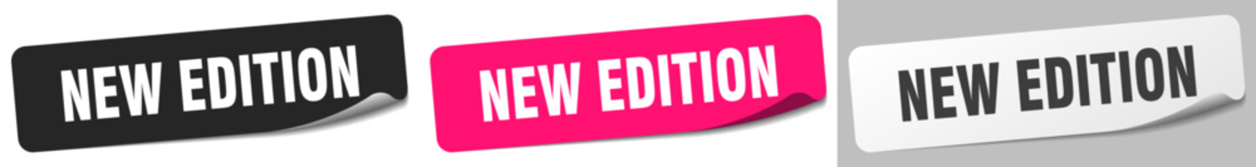 new edition sticker. new edition sticker set on white background