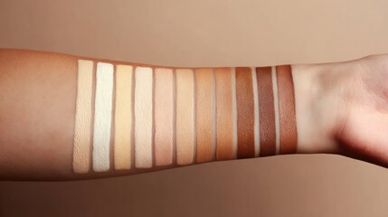 Foundation shades on arm