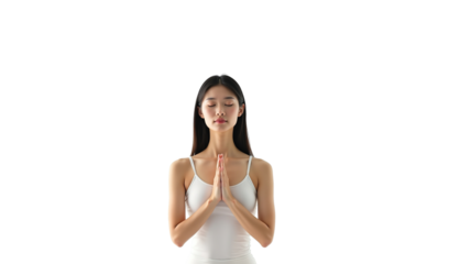 Yoga woman on transparent background png