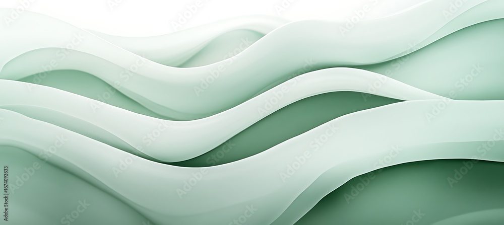 Poster abstract mint green waves background design for presentation or graphic design projects and modern a