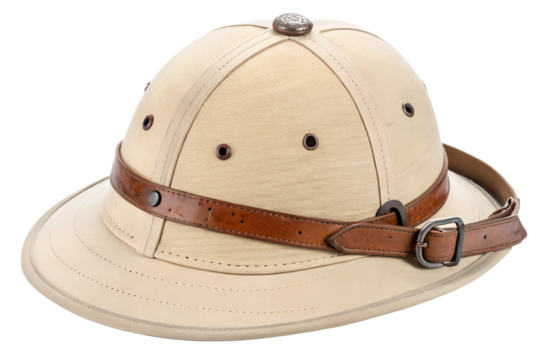 Pith helmet isolated on white background