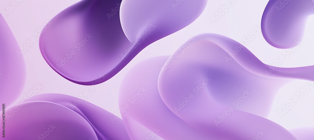 Poster abstract lilac flowing shapes background graphic design modern fluid art elegant light lavender grad