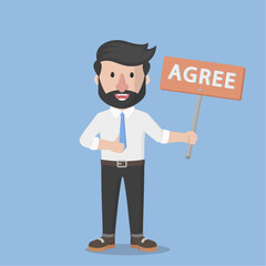 Business Man design Concept Vector Illustration Design with Flat Color Cartoon