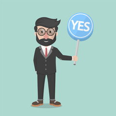 Business Man design Concept Vector Illustration Design with Flat Color Cartoon