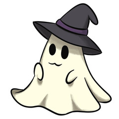 “Halloween Ghost PNG Clipart Set – Spooky Cartoon Spirits and Grim Reaper”