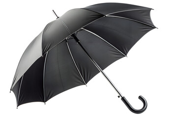 Black umbrella isolated on white background