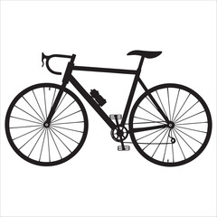 Road Bike Silhouette Vector