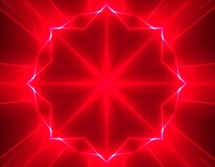Red symmetrical kaleidoscope pattern