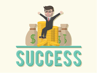 Business Concept advertisning Banner Vector Illustration