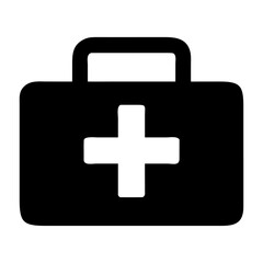 Obraz premium Medical first aid kit icon representing health, emergency, and medical care concepts