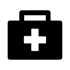 Medical first aid kit icon representing health, emergency, and medical care concepts
