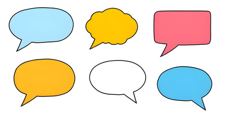 talking bubbles, thought bubbles, blank speech bubbles, speech balloon set, chat balloon, doodle speech bubbles, bubble outline, empty text bubbles, dialogue box set, voice bubbles, comic text balloon