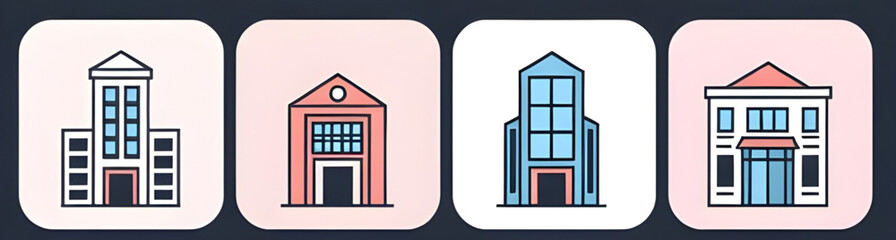 apartment building, city building symbol, corporate building, modern building vector, commercial building icon, tall building illustration, architecture icon, real estate building, business building v