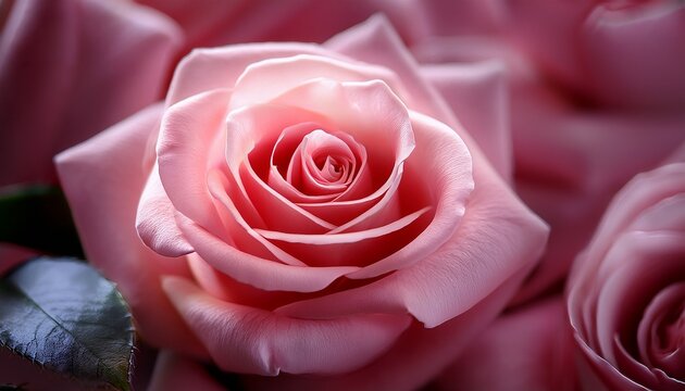 exquisite closeup a delicate pink rose in full bloom capturing the essence of nature s beauty - Powered by Adobe
