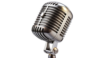 vintage microphone isolated on white