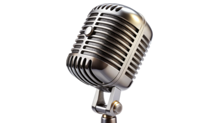 vintage microphone isolated on white