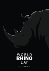 World Rhino Day Awareness Poster – Protecting Endangered Rhinos