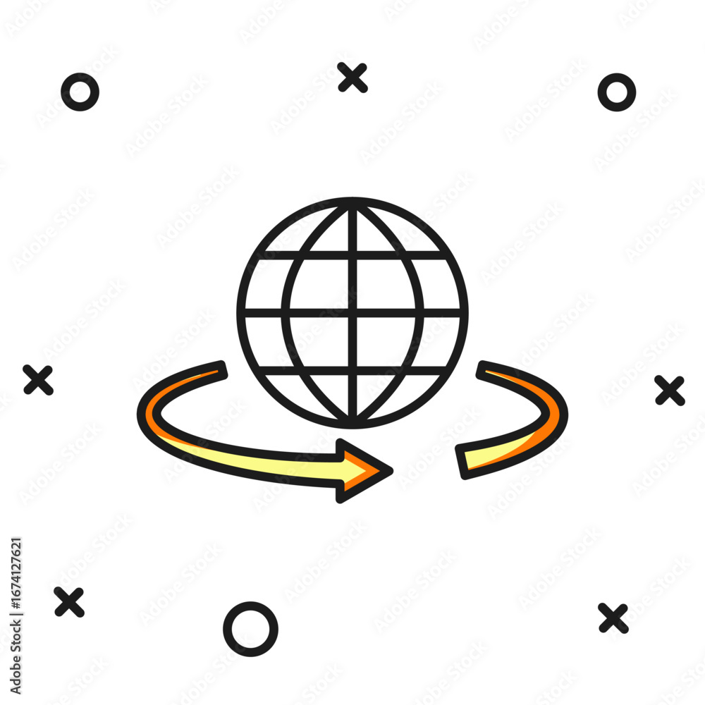Poster filled outline 3d modeling icon isolated on white background. augmented reality or virtual reality. 